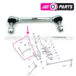JayParts Erősített Középső Kormányösszekötő Rúd (Drag Link) – Polaris Sportsman / Scrambler XP 1000 S (JP0167) - 3. kép