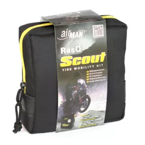 AirMan ResQ Scout 12V-os kompresszor és defektjavító készlet (100 ml tömítőanyaggal)