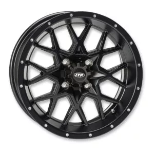 ITP Hurricane 12×7" (4/137, 5+2) matt fekete erősített alumínium felni (Rock Armor peremmel) (1228633536B)