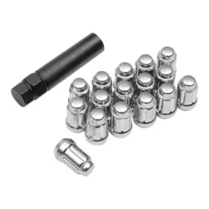 ITP ALUG20BX krómozott bordás (Splined) kerékanya készlet M12×1.50 kulccsal (16 db) – Polaris RZR XP 1000 / Turbo / Ranger / General