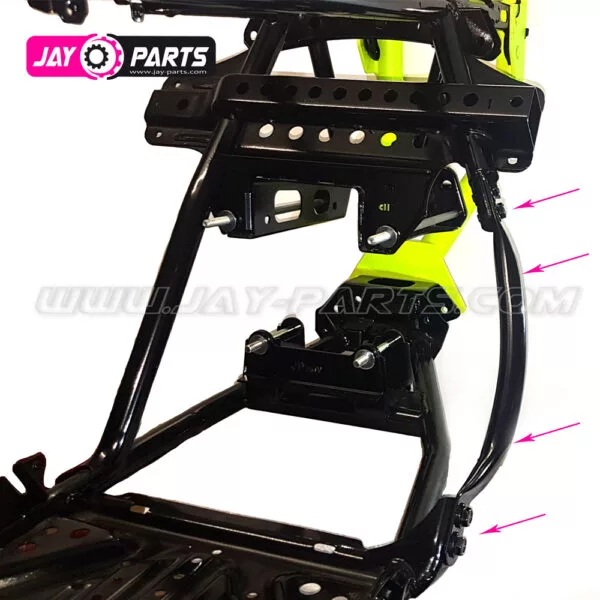 JayParts Bal Hátsó Alsó Segédváz / Tartókonzol Merevítő – Polaris Scrambler / Sportsman 850 / 1000 (JP0021)