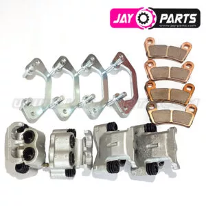JayParts 12" Komplett Kétdugattyús Féknyereg és Konzol Készlet (4 db Féknyereg + 4 db Konzol) – Polaris Scrambler / Sportsman 850 / 1000 (JP0038)