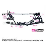 JayParts Hegeszthető Vázmerevítő Lemez Készlet (16 részes, 3 mm S355 acél) – Polaris Scrambler / Sportsman 850 / 1000 (JP0157)