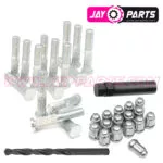 JayParts M12 Erősített Keréktőcsavar és Kerékanya Átalakító Készlet Fúrószárral (16 db) – Polaris Scrambler / Sportsman 850 / 1000 (JP0222-kit)