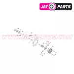 JayParts Erősített Szekunder Variátor Belső Görgő Készlet (2 db, 315 °C hőálló) – Polaris Sportsman / Scrambler / RZR / General (JP0228)