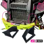 JayParts Hűtőmaszk Légbeömlő Készlet Kivágósablonnal – Polaris Scrambler 850 / 1000 / 1000 S (JP8003)