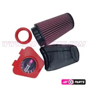 JayParts High Flow K&N Sportlégszűrő Készlet Adapterrel és Légszűrőház-Fedéllel – Polaris Sportsman / Scrambler 850 / 1000 / 1000 S (JP8004)