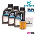 JayParts Bel-Ray 10W-40 motorolaj-csere szett – CFMoto CForce / ZForce / UForce
