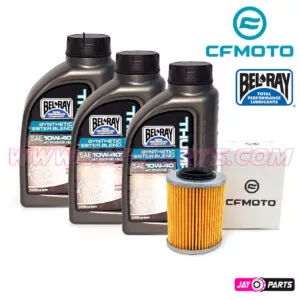 JayParts Bel-Ray 10W-40 motorolaj-csere szett – CFMoto CForce / ZForce / UForce