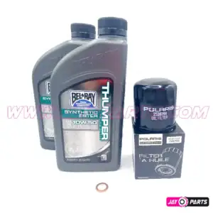 JayParts Bel-Ray Works Thumper 10W-50 motorolaj-csere szett – Polaris Scrambler / Sportsman 450–1000