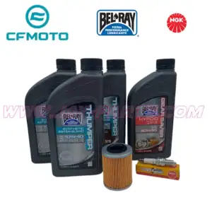 JayParts komplett nagyszerviz csomag (olajok + olajszűrő + gyertya) – CFMoto 400–625 Gen2