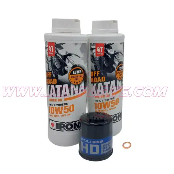 JayParts Ipone Katana 10W-50 HD motorolaj-csere szett – Polaris Scrambler / Sportsman 450–1000