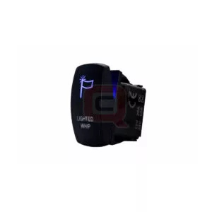 Vízálló 5 pólusú LED billenőkapcsoló "Lighted Whip (LED zászlórúd)" (12V 20A, kék háttérvilágítással) – Polaris RZR / Ranger / General / Sportsman (LIWSWITCH)
