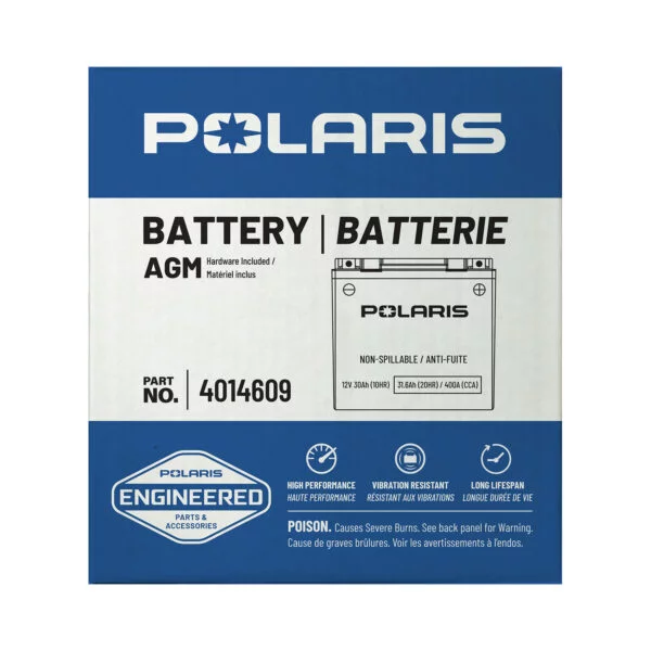Polaris Gyári 12V 30Ah Zárt AGM Akkumulátor – Sportsman / Scrambler / Ranger / RZR (4014609) (5. kép)
