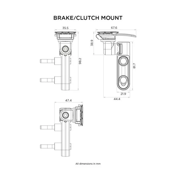 Quad Lock Fék- és Kuplung-főfékhenger Bilincs Telefontartó Konzol (QLM-CLH) (2. kép)