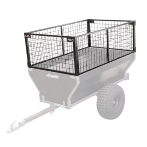 SHARK 500 mm-es fém rácsos oldalfal-magasító WOOD 550-G2 ATV utánfutóhoz (150×96×50 cm)