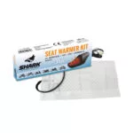 SHARK univerzális 12V 35W karbon ülésfűtés szett (19,5×39,5 cm, 2 fokozatú LED kapcsolóval) – ATV, UTV és motorkerékpár ülésekhez