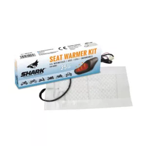 SHARK univerzális 12V 35W karbon ülésfűtés szett (19,5×39,5 cm, 2 fokozatú LED kapcsolóval) – ATV, UTV és motorkerékpár ülésekhez